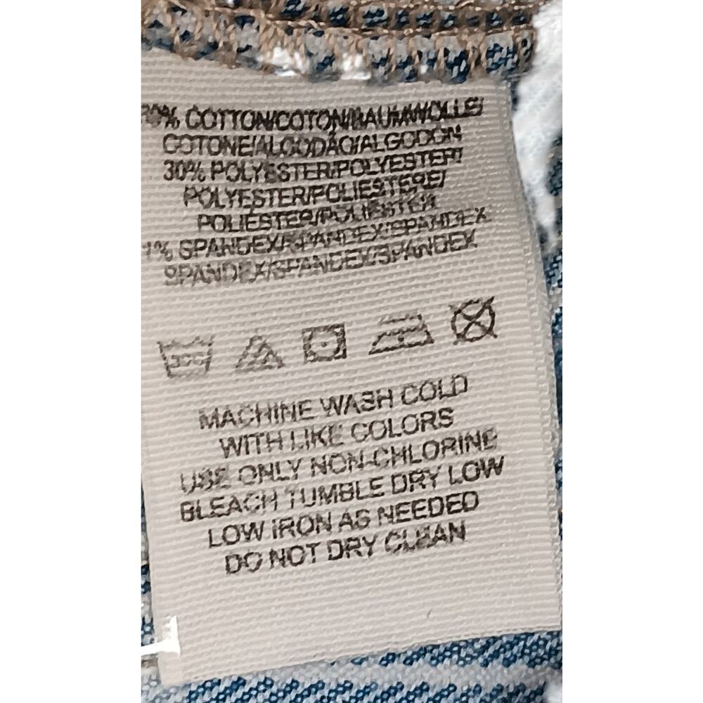 Free People Women’s Striped Patchwork Jeans Size 28 Blue White Distressed - Picture 14 of 16